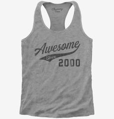 Awesome Since 2000 Birthday Womens Racerback Tank