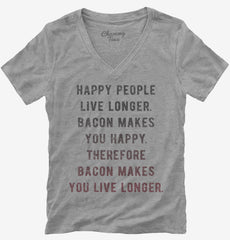 Bacon Logic Womens V-Neck Shirt