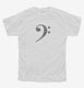 Bass Clef Music white Youth Tee