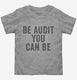 Be Audit You Can Be grey Toddler Tee