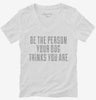 Be The Person Your Dog Thinks You Are Womens Vneck Shirt 666x695.jpg?v=1700496138