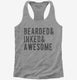 Bearded Inked and Awesome Tattoo  Womens Racerback Tank