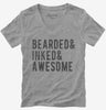 Bearded Inked And Awesome Tattoo Womens Vneck