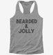 Bearded and Jolly Funny Christmas  Womens Racerback Tank