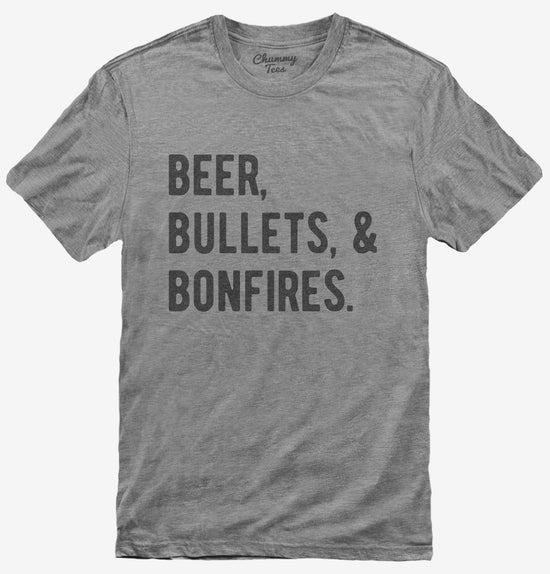Beer Bullets and Bonfires Country T-Shirt