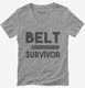 Belt Survivor grey Womens V-Neck Tee