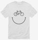 Bicycle Smiling Face Cycling Happy Face white Mens