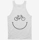 Bicycle Smiling Face Cycling Happy Face white Tank