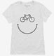 Bicycle Smiling Face Cycling Happy Face white Womens