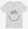 Bicycle Smiling Face Cycling Happy Face Womens Vneck Shirt 666x695.jpg?v=1700342346