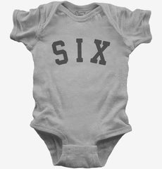 Birthday Number Six Baby Bodysuit