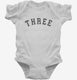 Birthday Number Three white Infant Bodysuit