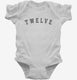 Birthday Number Twelve white Infant Bodysuit