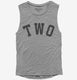 Birthday Number Two grey Womens Muscle Tank
