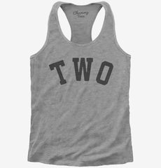 Birthday Number Two Womens Racerback Tank