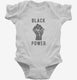 Black Power Fist white Infant Bodysuit