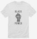 Black Power Fist white Mens