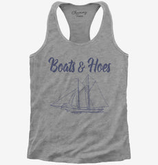 Boats and Hoes Womens Racerback Tank