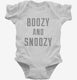 Boozy And Snoozy white Infant Bodysuit