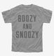 Boozy And Snoozy grey Youth Tee