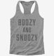 Boozy And Snoozy grey Womens Racerback Tank