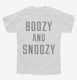 Boozy And Snoozy white Youth Tee