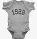 Born In 1928 grey Infant Bodysuit
