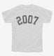 Born In 2007 white Youth Tee