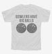 Bowlers Have Big Balls white Youth Tee
