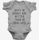 Boys In Books Are Better Than In Real Life grey Infant Bodysuit