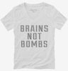 Brains Not Bombs Womens Vneck Shirt 666x695.jpg?v=1700654524