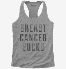 Breast Cancer Sucks Womens Racerback Tank