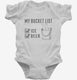 Bucket List Beer Ice Funny Beach Party white Infant Bodysuit