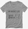 Bucket List Beer Ice Funny Beach Party Womens Vneck