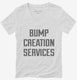 Bump Creation Services Proud New Father Dad white Womens V-Neck Tee
