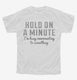 Busy Overreacting To Something Funny white Youth Tee