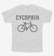 CYCOPATH Funny Cycling Road Bike Bicycle white Youth Tee