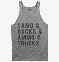 Camo Bucks Ammo Trucks Tank Top
