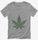 Cannabis Leaf Pot Marijuana  Womens V-Neck Tee