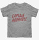 Captain Adorable grey Toddler Tee