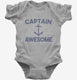 Captain Awesome grey Infant Bodysuit