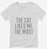 Cat Likes Me The Most Womens Vneck Shirt 666x695.jpg?v=1700500160