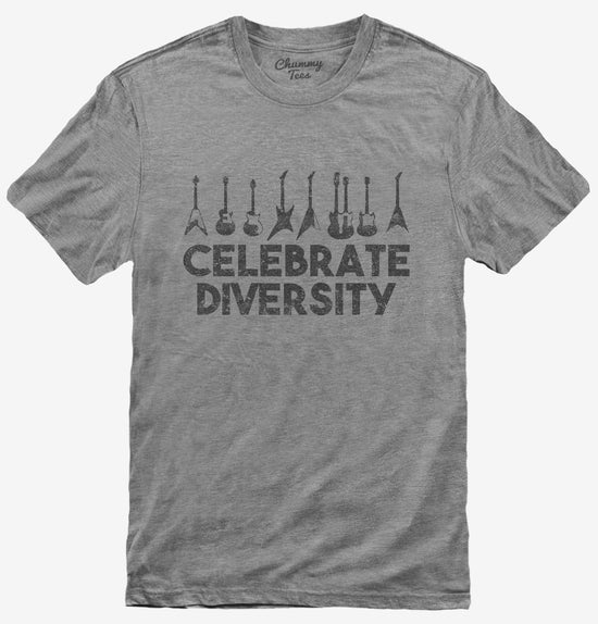 Celebrate Diversity Guitar T-Shirt