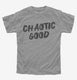 Chaotic Good Alignment grey Youth Tee