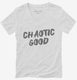 Chaotic Good Alignment white Womens V-Neck Tee