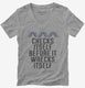 Check Yourself Before You Wreck Your Dna Genetics grey Womens V-Neck Tee