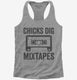 Chicks Dig Mixtapes grey Womens Racerback Tank