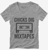 Chicks Dig Mixtapes Womens Vneck