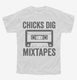 Chicks Dig Mixtapes white Youth Tee