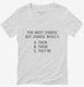 Choose Wisely There Their They're Grammar white Womens V-Neck Tee